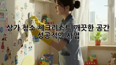 상가 청소 체크리스트: 깨끗한 공간, 성공적인 사업!